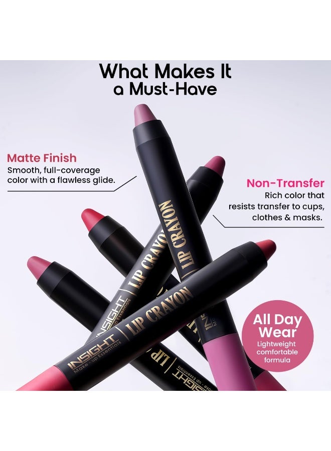 إنسايت قلم تحديد الشفاه طويل الأمد من إنسايت - راحة تدوم طوال اليوم | لمسة نهائية مطفية | مقاوم للماء | غني بفيتامين هـ وحمض الكوجيك | طرف قابل للبري | تغطية كاملة | أحمر شفاه خفيف الوزن (سانسيت كيس) - 7 غرام - Image 4